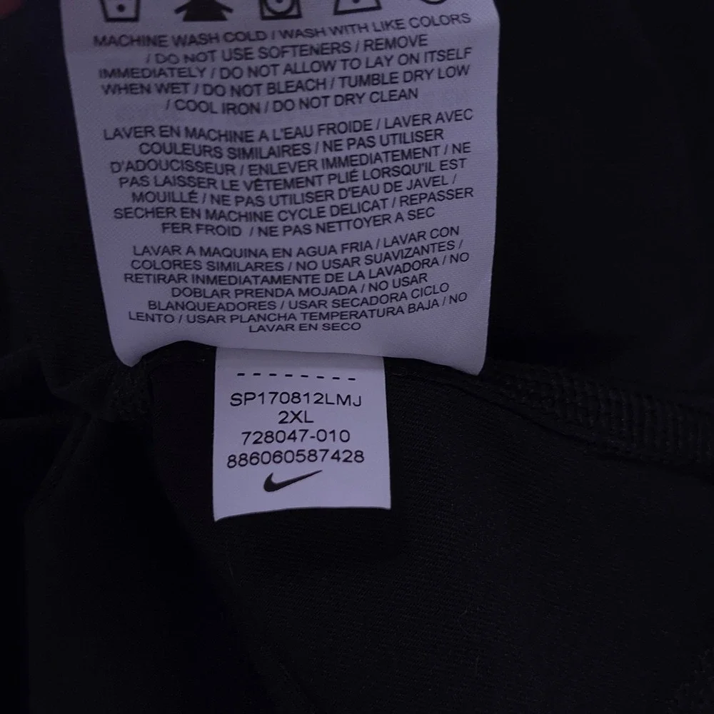 Nike Pro Dri-FIT Compression Shirt base layer 2XL Black Long Sleeve Performance